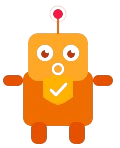 Friendly robot with a shield, representing safe experimentation