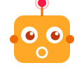 Friendly orange robot icon representing safe experimentation